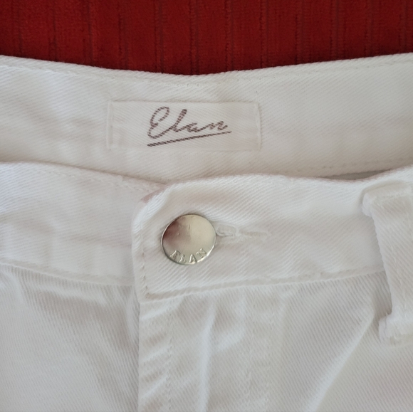 Women's Elan White Fray Denim Shorts - Picture 7 of 12